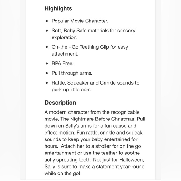 New NBC Sally Activity Toy - Picture 3 of 5